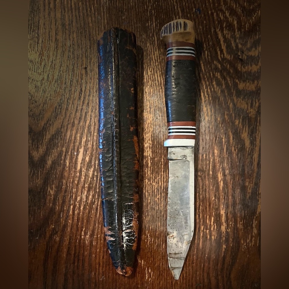 Vintage fixed Knife with sheath